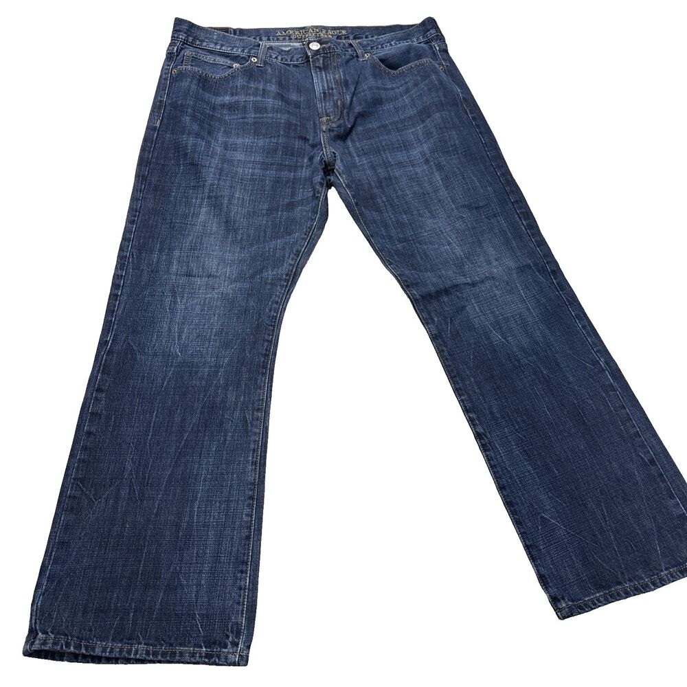 American Eagle jeans men’s 36x30 Original Boot Blue cowboy Bootcut Five Pocket